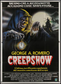 9b0479 CREEPSHOW Italian 2p 1983 George Romero & Stephen King, great different Casaro horror art!