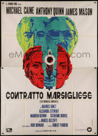 9b0483 DESTRUCTORS Italian 2p 1974 different art of Michael Caine & Anthony Quinn, Marseille Contract