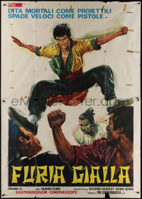 9b0501 FAST SWORD Italian 2p 1973 Duo mung jin jian, Renato Casaro art of kung fu fighters, rare!