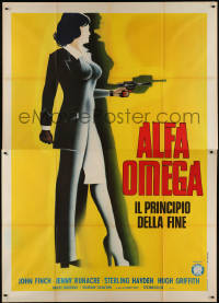 9b0504 FINAL PROGRAMME Italian 2p 1974 different art of sexy woman in suit & dress with gun!