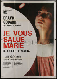 9b0516 HAIL MARY Italian 2p 1985 Jean-Luc Godard, great image of modern day Virgin Mary, rare!