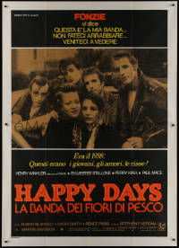 9b0556 LORDS OF FLATBUSH Italian 2p 1979 Happy Days, Fonzie, Rocky, & Perry with girls, different!