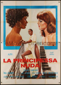 9b0587 NUDE PRINCESS Italian 2p 1976 great sexy art of naked Ajita Wilson & Tina Aumont!