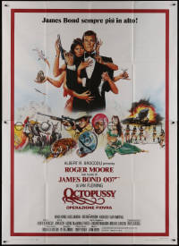 9b0588 OCTOPUSSY Italian 2p 1983 Daniel Goozee art of sexy Maud Adams & Roger Moore as James Bond!