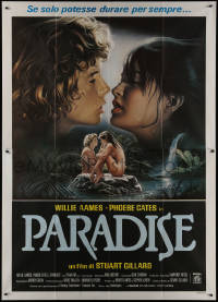 9b0596 PARADISE Italian 2p 1982 sexy Phoebe Cates, Willie Aames, different sexy art by Sciotti!