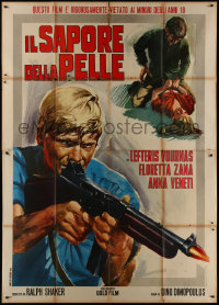 9b0620 SAVAGE GIRLS Italian 2p 1968 convicts damned to a hell's island of lust and brutality, rare!