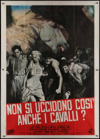 9b0643 THEY SHOOT HORSES, DON'T THEY Italian 2p 1970 Jane Fonda, completely different Ciriello art!