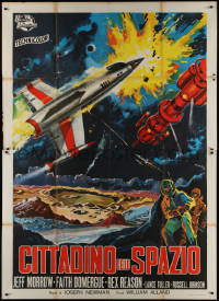 9b0644 THIS ISLAND EARTH Italian 2p R1964 cool completely different sci-fi art by De Amicis!