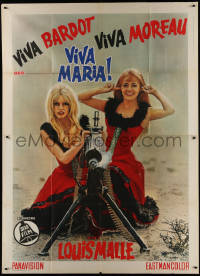 9b0662 VIVA MARIA Italian 2p 1966 Louis Malle, sexiest Brigitte Bardot & Jeanne Moreau, very rare!