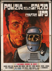 9b0668 WAR OF THE PLANETS Italian 2p R1970s Luca Crovato art of astronaut skeleton in space suit!