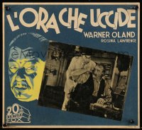 9b0418 CHARLIE CHAN'S SECRET Italian LC 1936 great art of Asian detective Warner Oland, rare!