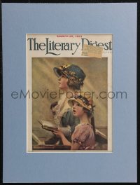 9b0110 LITERARY DIGEST matted magazine cover March 26, 1921 great Norman Rockwell art!