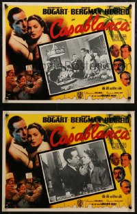 9b0143 CASABLANCA 2 Mexican LCs R1990s Humphrey Bogart, Ingrid Bergman, Michael Curtiz classic!