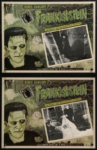 9b0144 FRANKENSTEIN 2 Mexican LCs R1990s Boris Karloff as the monster shown in both scenes!