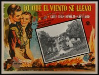 9b0141 GONE WITH THE WIND Mexican LC R1990s Vivien Leigh by house, great different border art!