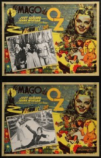 9b0150 WIZARD OF OZ 3 Mexican LCs R1990s Judy Garland, Ray Bolger, Bert Lahr, Jack Haley, cool art!