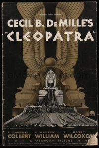 9b0193 CLEOPATRA pressbook 1934 sexy Claudette Colbert as the Princess of the Nile, Cecil B. DeMille