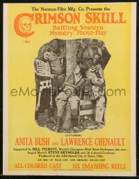 9b0195 CRIMSON SKULL pressbook 1921 colored cowboys Anita Bush & Lawrence Chenault, lost film!