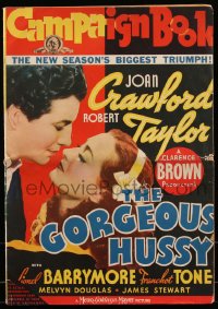 9b0209 GORGEOUS HUSSY pressbook 1936 Joan Crawford & Robert Taylor, includes herald, ultra rare!