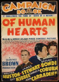 9b0219 OF HUMAN HEARTS pressbook 1938 James Stewart, Walter Huston, includes herald, very rare!