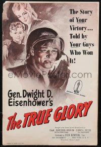 9b0231 TRUE GLORY pressbook 1945 WWII documentary by General Dwight D. Eisenhower, Tomaso art!