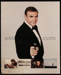 9b0072 NEVER SAY NEVER AGAIN promo brochure 1983 cool die-cut image of Sean Connery as James Bond!