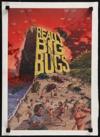 9b0022 REALLY BIG BUGS 13x18 art 1990s Brian Clarke/Les Toil art of big insects from unproduced film
