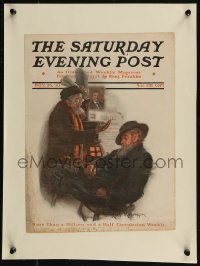 9b0105 SATURDAY EVENING POST magazine cover November 26, 1910 Robert Robinson art of old men!