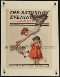 9b0111 SATURDAY EVENING POST magazine cover September 20, 1924 J.C. Leyendecker art of children!