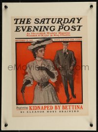 9b0102 SATURDAY EVENING POST magazine cover September 23, 1905 Will Grefe art of man & woman!