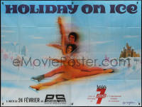 9b0125 HOLIDAY ON ICE 59x79 French special poster 1970s Castiglioni art of male & female skaters!
