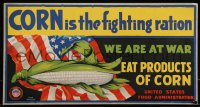 9b0116 CORN IS THE FIGHTING RATION 11x21 WWI war poster 1918 eat products of corn, Harrison art!