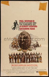 9b0262 BUTCH CASSIDY & THE SUNDANCE KID WC 1969 Paul Newman, Robert Redford, Katharine Ross!