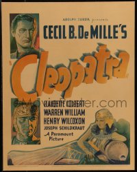 9b0267 CLEOPATRA WC 1934 sexy Claudette Colbert as the Princess of the Nile, Cecil B. DeMille