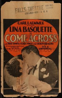 9b0268 COME ACROSS WC 1929 great close up of pretty Lina Basquette & Reed Howes kissing!