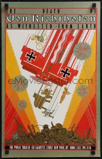 9b0277 DEATH OF VON RICHTHOFEN AS WITNESSED FROM EARTH stage play WC 1982 cool Doug Johnson art!