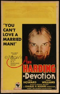 9b0279 DEVOTION WC 1931 Ann Harding disguises herself to become Leslie Howard's son's nanny!