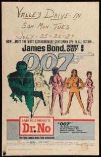 9b0281 DR. NO WC 1962 Sean Connery as extraordinary gentleman spy James Bond, Caroff & Hooks art!