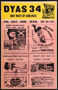9b0283 DYAS 34 local theater WC 1963 X The Man with X-Ray Eyes, New Kind of Love, The Robe & more!