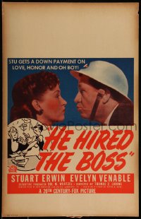 9b0309 HE HIRED THE BOSS WC 1942 Stuart Erwin gets a down payment on love, honor and oh boy!