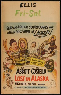 9b0331 LOST IN ALASKA WC 1952 great art of Bud Abbott & Lou Costello, a gold mine of laughs!