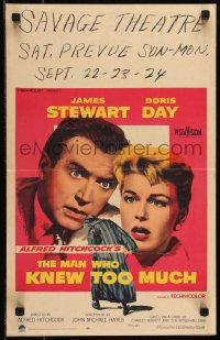 9b0334 MAN WHO KNEW TOO MUCH WC 1956 James Stewart & Doris Day, directed by Alfred Hitchcock!