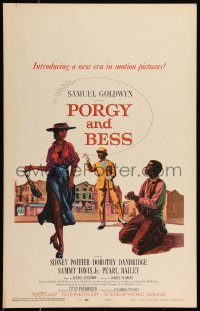 9b0354 PORGY & BESS WC 1959 art of Sidney Poitier, Dorothy Dandridge & Sammy Davis Jr.!