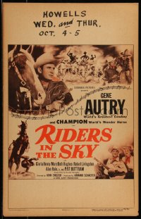 9b0360 RIDERS IN THE SKY WC 1949 Gene Autry's song hit comes to life, Champion the Wonder Horse!