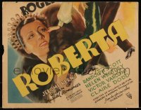 9b0362 ROBERTA trimmed WC 1935 art of Irene Dunne by Irvino Boyer, Astaire & Rogers dancing!