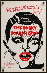 9b0363 ROCKY HORROR SHOW stage play WC 1975 cool art of Boni Enten as Columbia on Broadway!