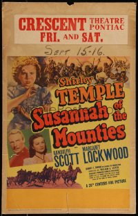 9b0379 SUSANNAH OF THE MOUNTIES WC 1939 Shirley Temple, Randolph Scott, Margaret Lockwood, rare!