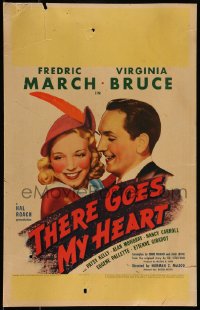 9b0390 THERE GOES MY HEART WC 1938 Fredric March causes Virginia Bruce to run from a million dollars