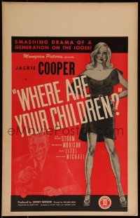 9b0403 WHERE ARE YOUR CHILDREN WC 1944 different art of sexy smoking bad girl, ultra rare!