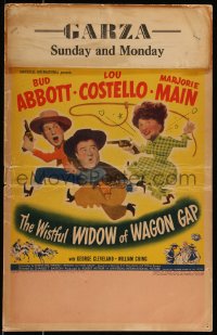 9b0408 WISTFUL WIDOW OF WAGON GAP WC 1947 Bud Abbott & Lou Costello chased by Majorie Main, rare!